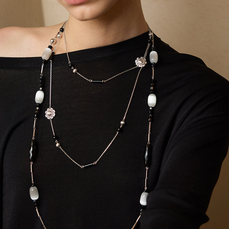 Flame Blossom Long Necklace