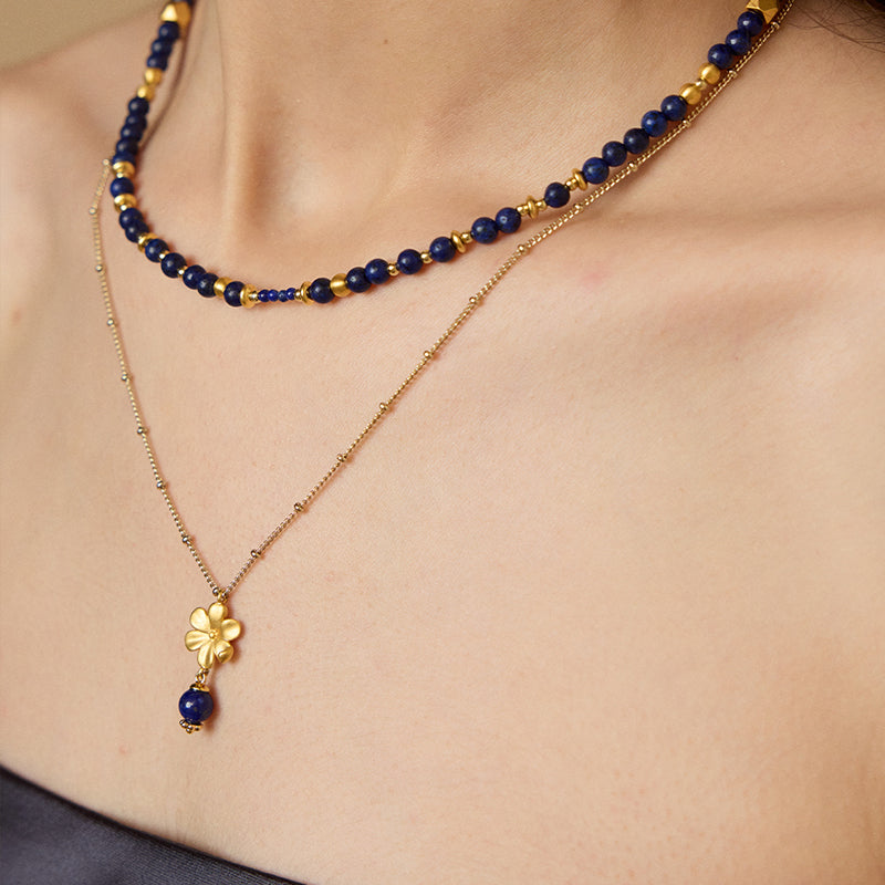 Indigo Bloom Necklace