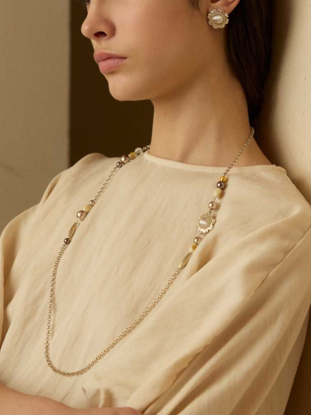Flame Blossom Long Necklace