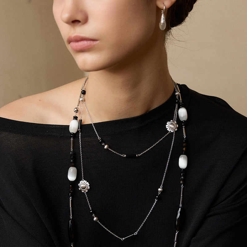 Flame Blossom Long Necklace