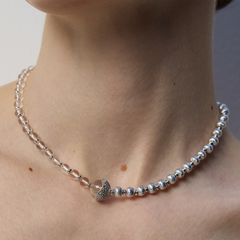 White Dew Beaded Necklace
