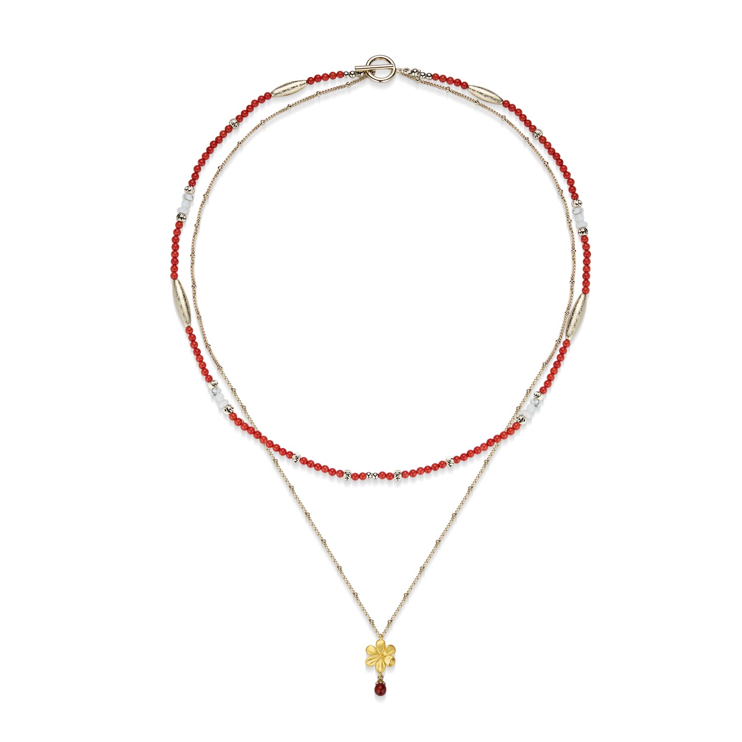 Crimson Bean Necklace