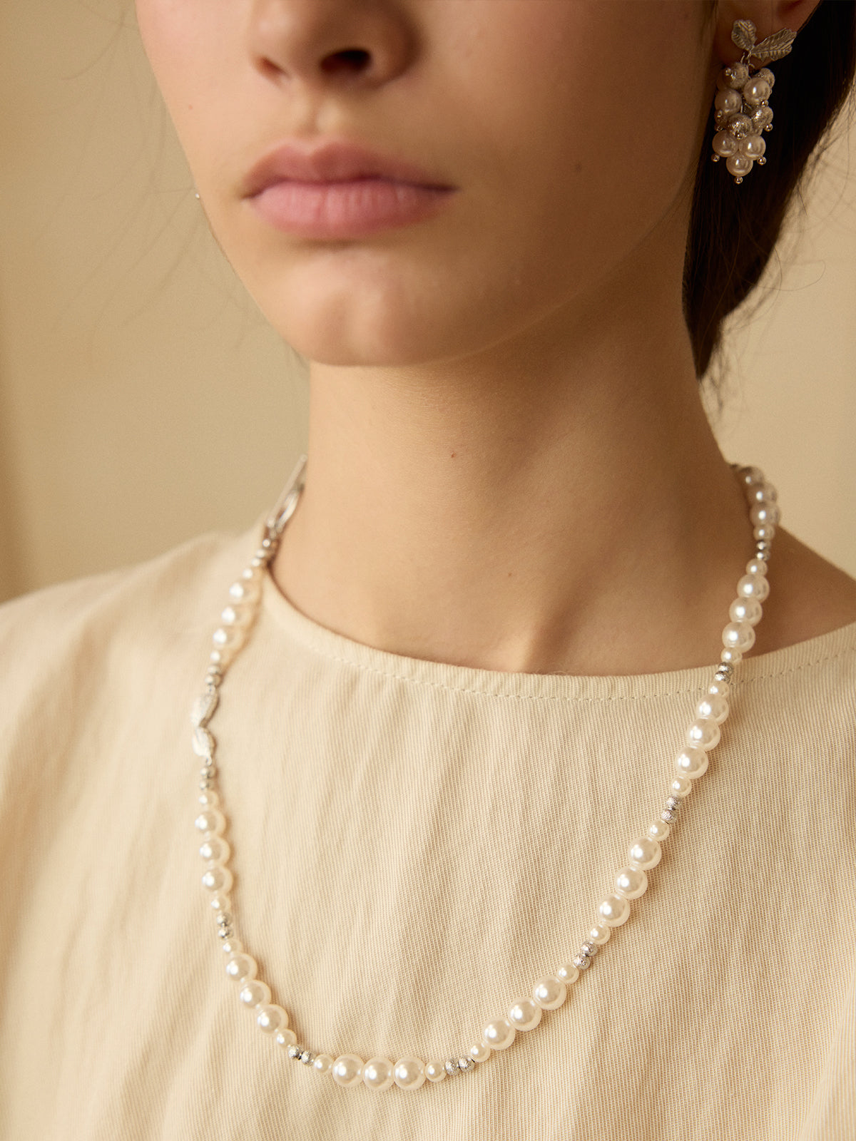 Pearl Leaf Necklace