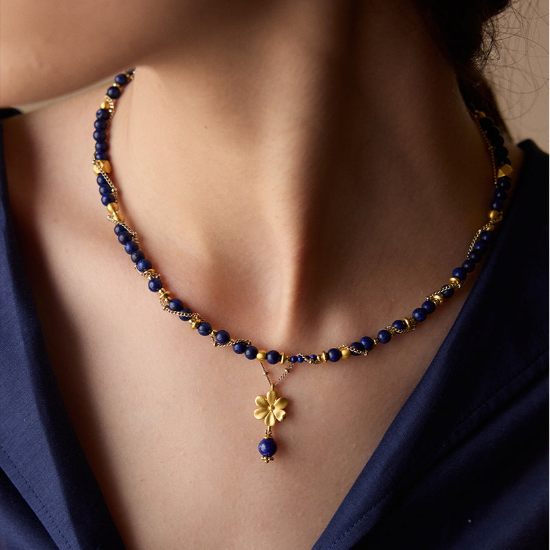 Indigo Bloom Necklace