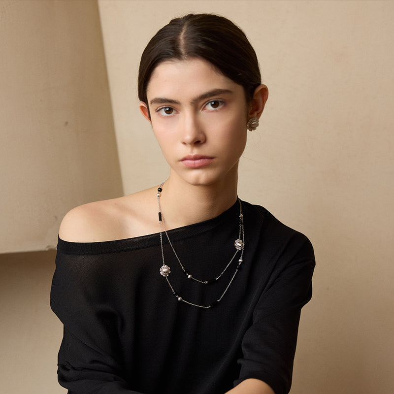 Flame Blossom Long Necklace