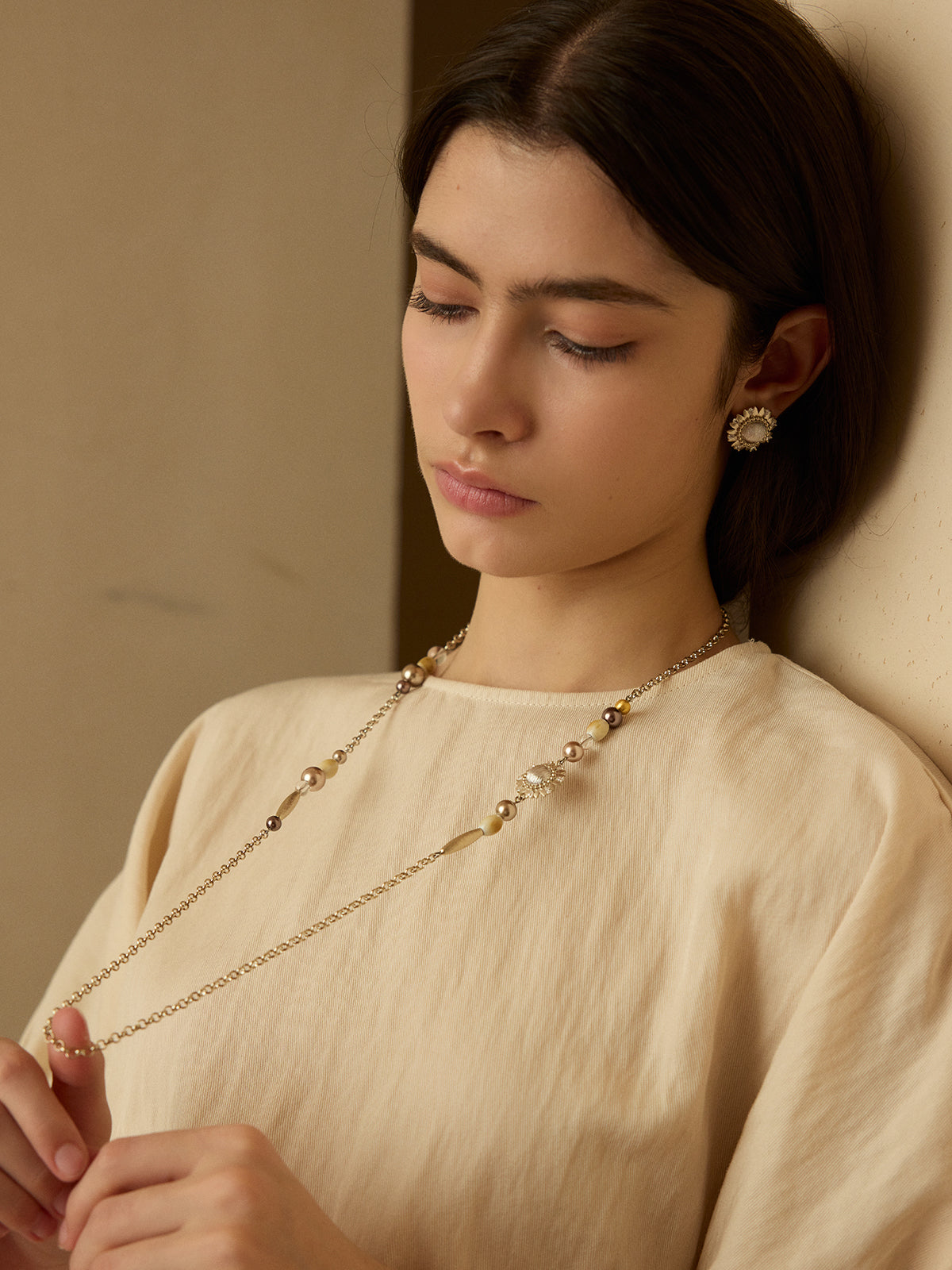 Flame Blossom Long Necklace
