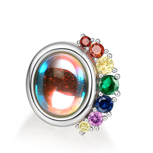 Rainbow Glow Open Ring