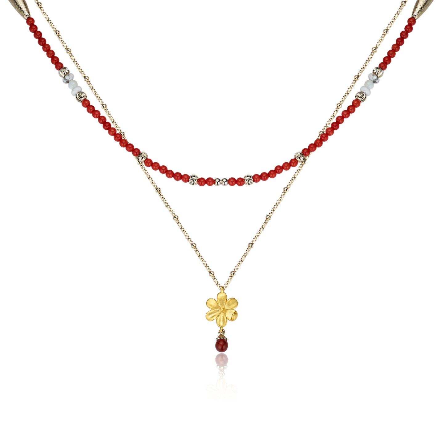 Crimson Bean Necklace