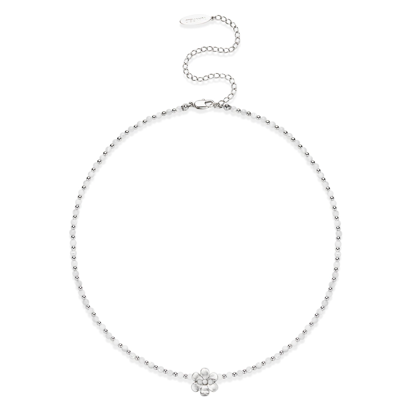 Twin Bloom Beaded Necklace