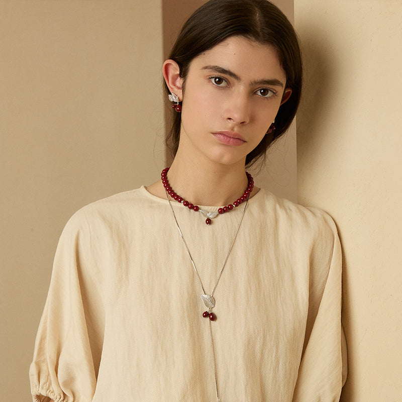 Rosehip Charm Necklace