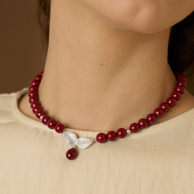 Rosehip Charm Necklace