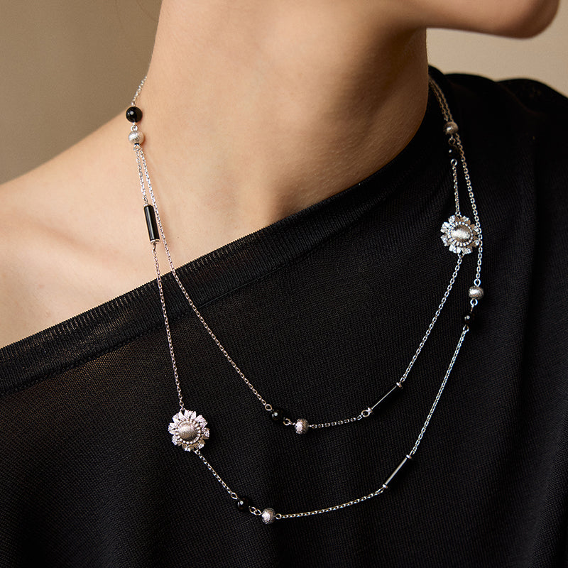 Flame Blossom Long Necklace