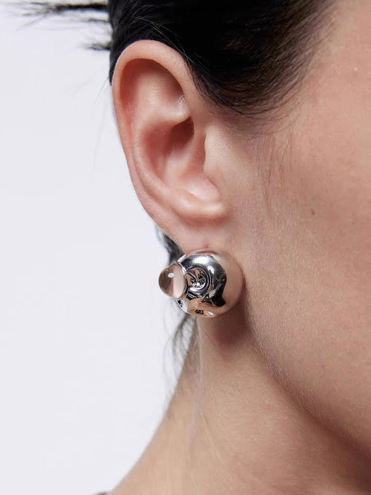 Fluid Bubble Earrings (S）