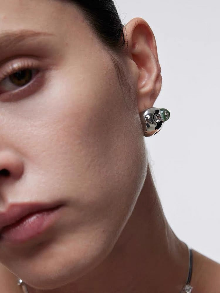 Fluid Bubble Earrings (S）