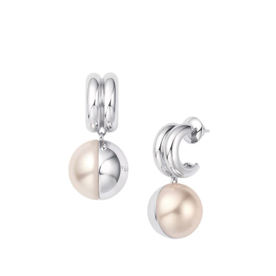 Half-Pearl Earrings