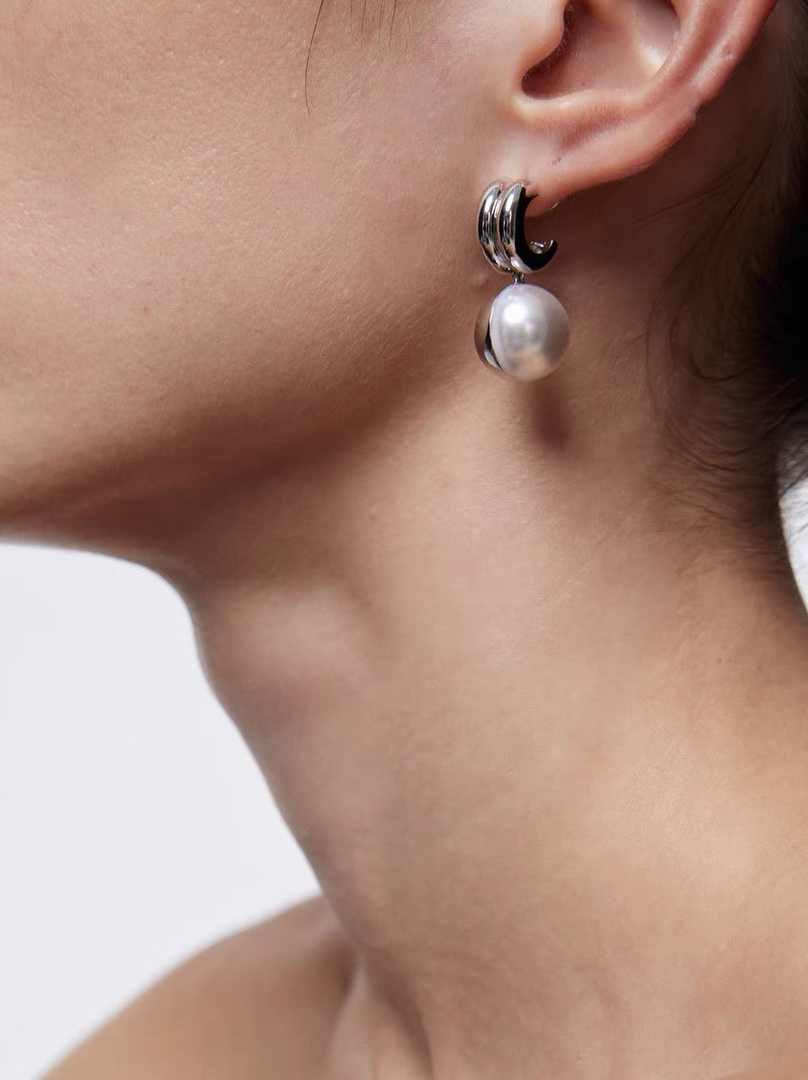 Half-Pearl Earrings